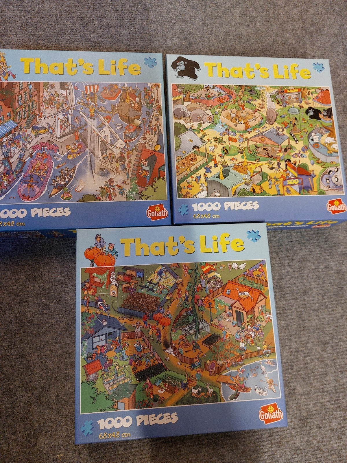 Goliath That's Life Puzzels - 3x 1000 stukjes, Ophalen of Verzenden, Zo goed als nieuw
