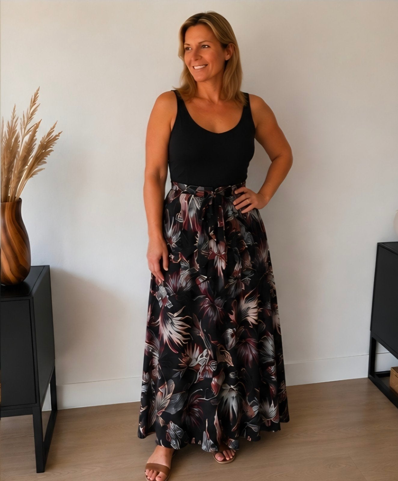 Seventy Seven Maxi Jurk – Herfsttinten - Maat L, Kleding | Dames, Maat 38/40 (M), Meerkleurig, Nieuw, Ophalen of Verzenden