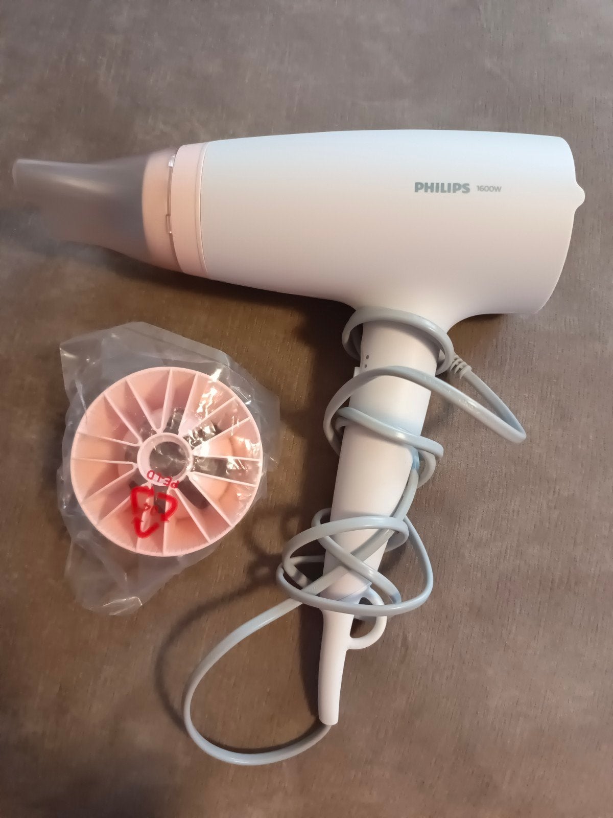 Philips Föhn 1600W ThermoProtect, Witgoed en Apparatuur, Persoonlijke-verzorgingsapparatuur, Ophalen, Zo goed als nieuw, Haarverzorging