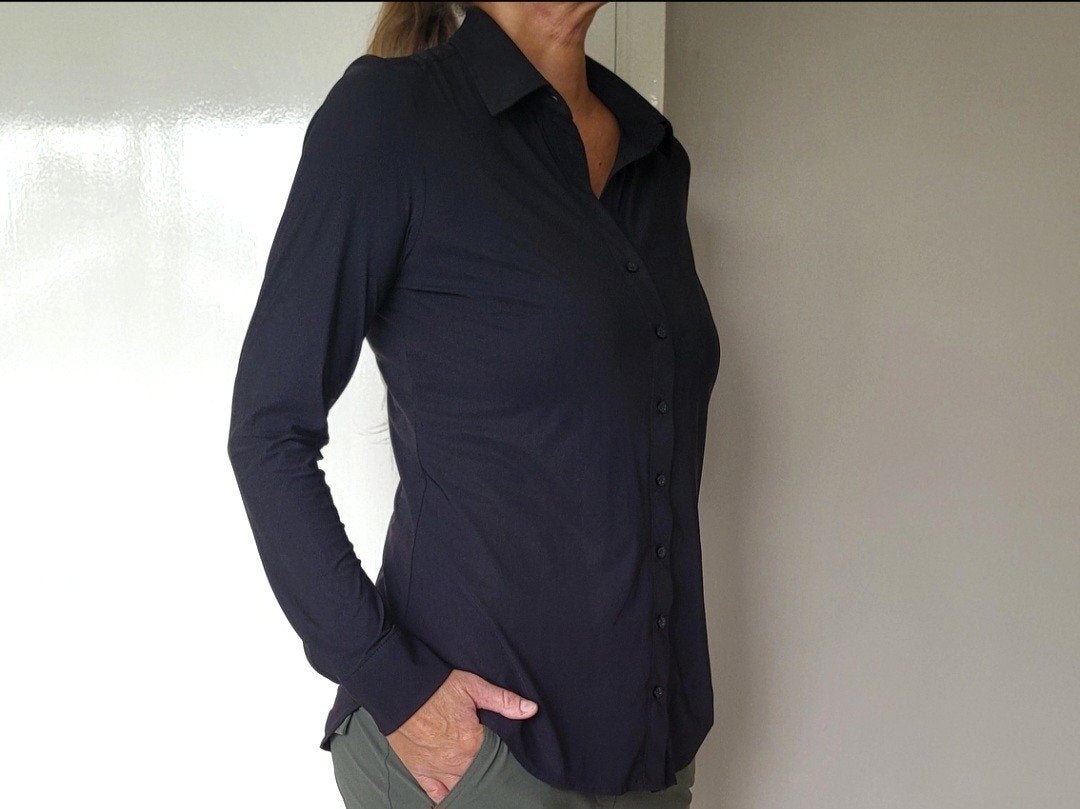 Studio Anneloes Poppy blouse M Zwart Travelstof Top, Maat 38/40 (M), Studio Anneloes, Verzenden, Zwart