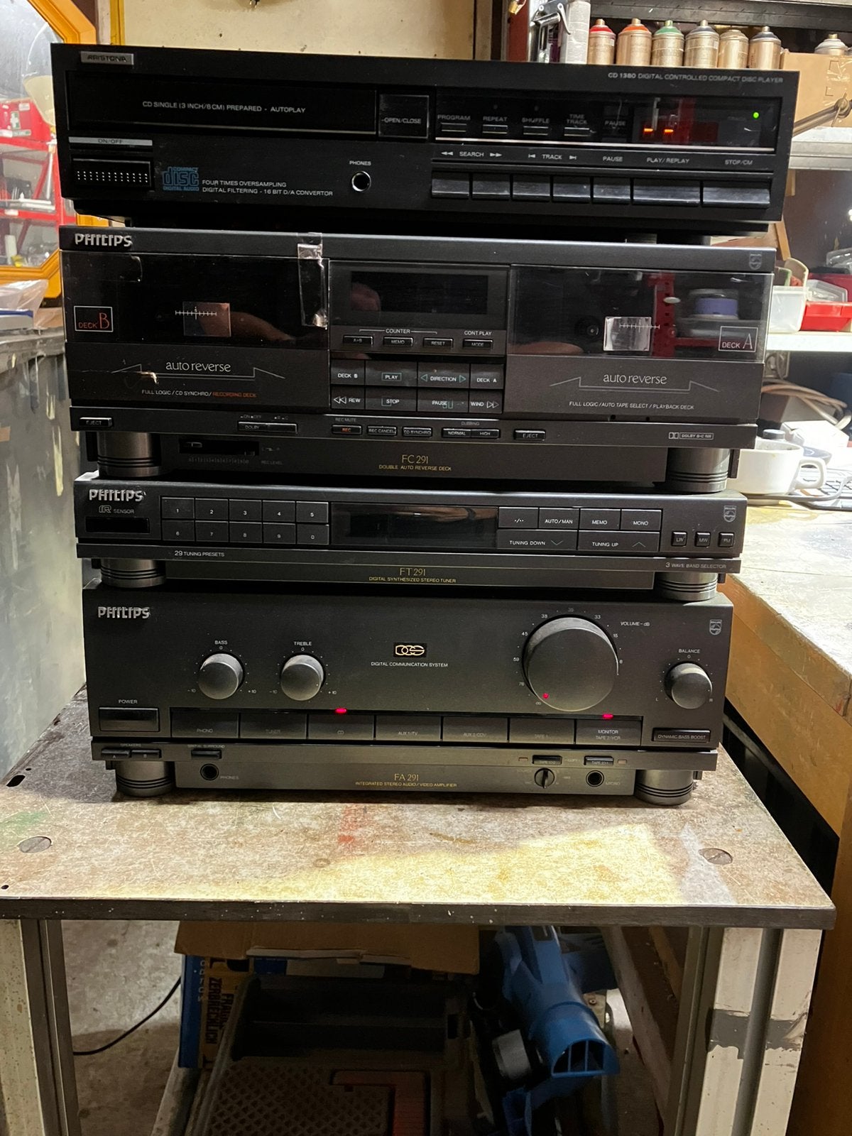 Philips stero setje met Aristona cd speler, Audio, Tv en Foto, Ophalen, Philips, Gebruikt, Cassettedeck