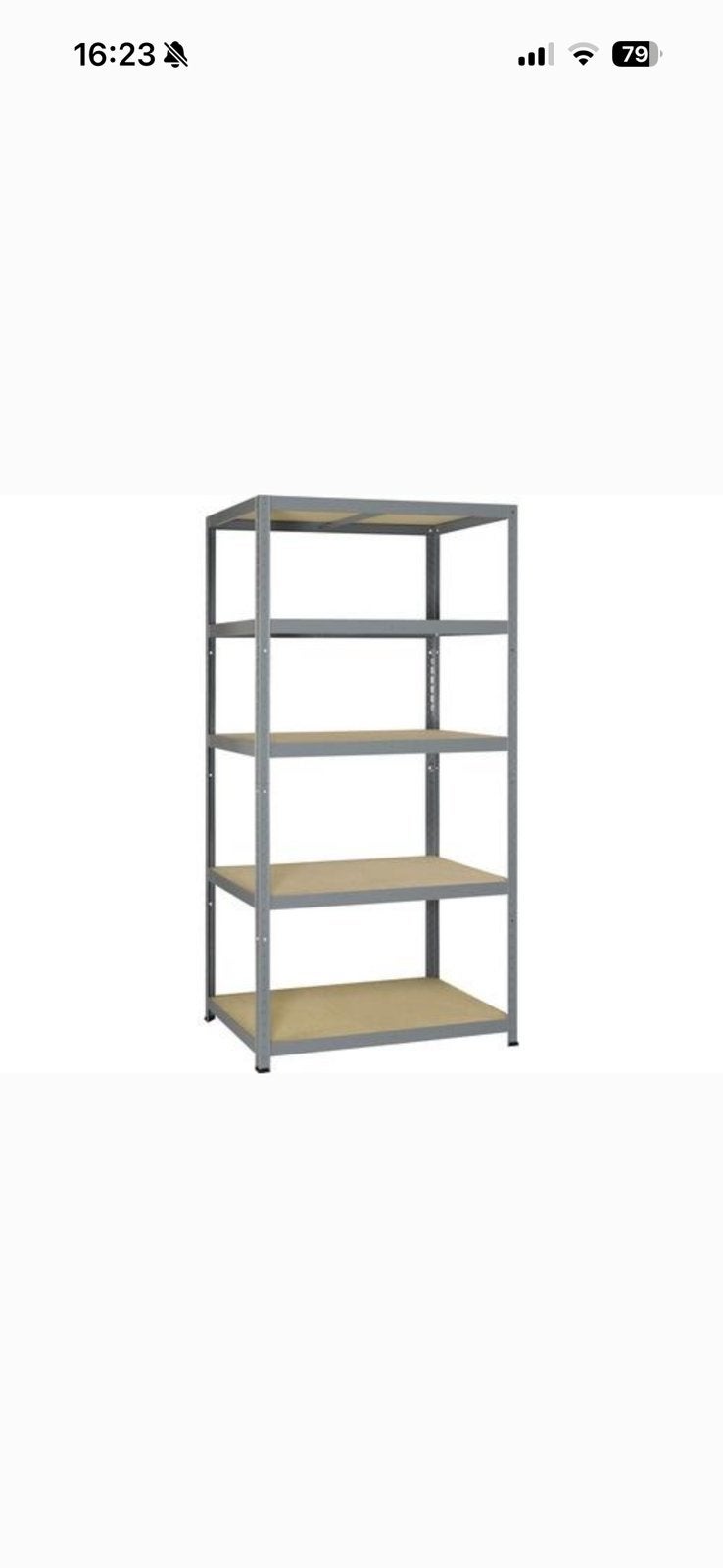 Stellingkast met 5 legplanken van 176 x 45 x 90 cm., Huis en Inrichting, Kasten | Stellingkasten, Ophalen, Zo goed als nieuw