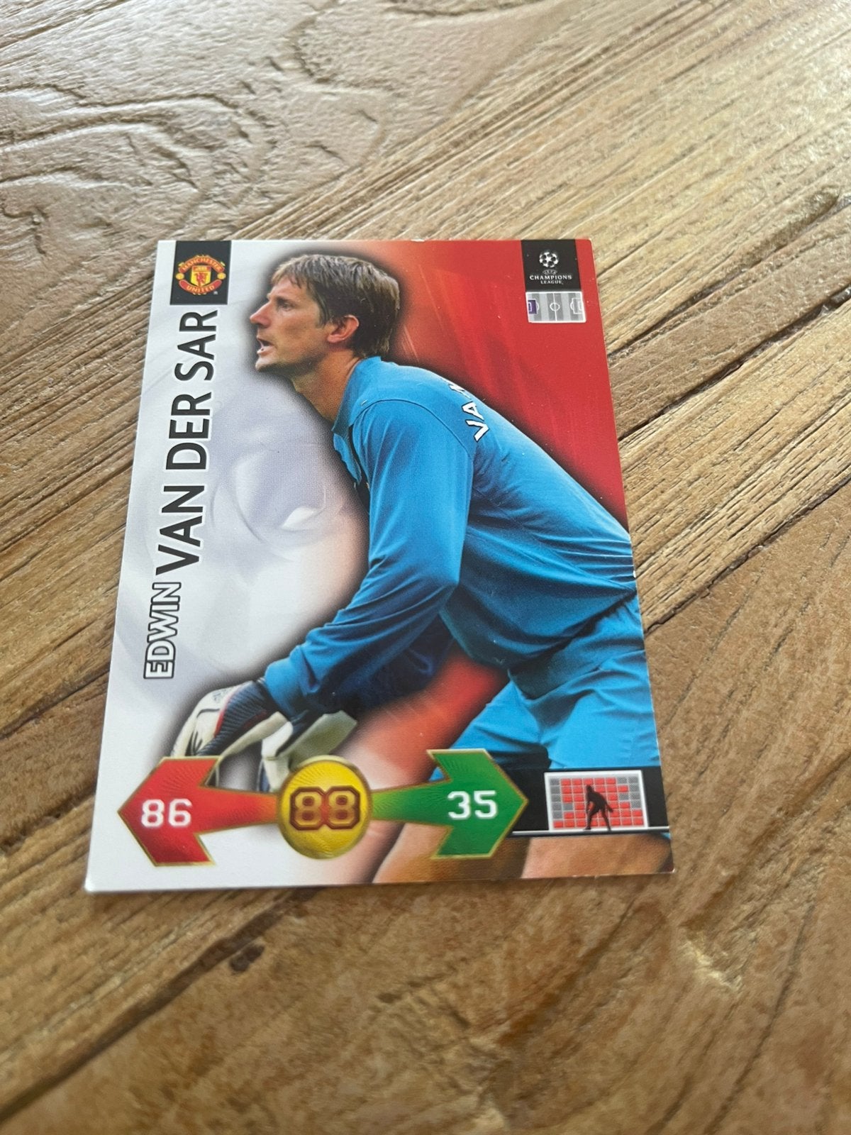 Edwin van der Sar Panini Manchester United 2009, Ophalen of Verzenden, Zo goed als nieuw, Plaatje