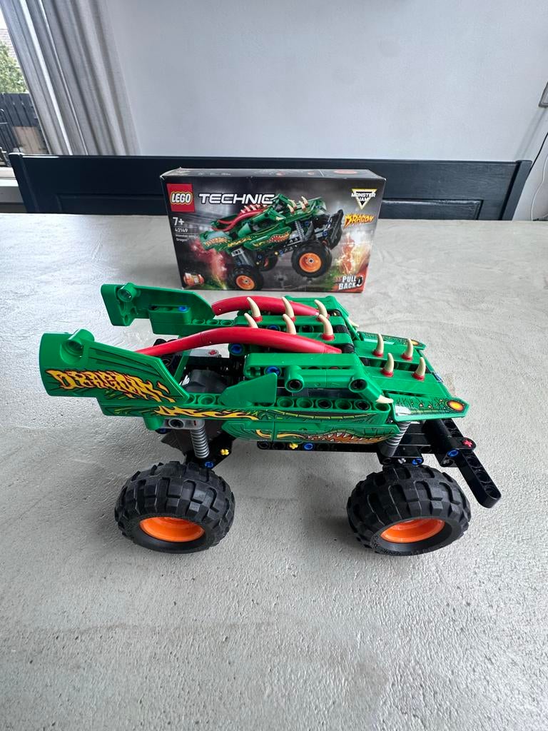 LEGO Technic Monster Jam Dragon 42149 - Zo goed als nieuw, Lego, Ophalen of Verzenden, Zo goed als nieuw, Complete set