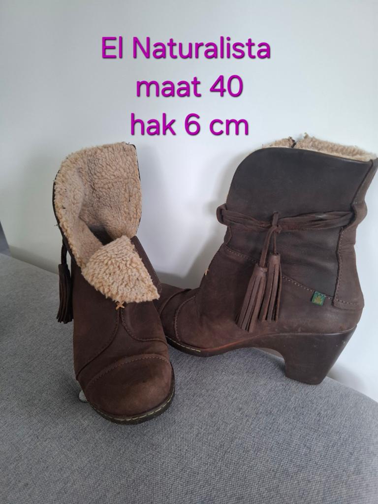 El Naturalista kort laarsje maat 40, hak 6cm, Bruin, Lage of Enkellaarzen, Gedragen, El Naturalista