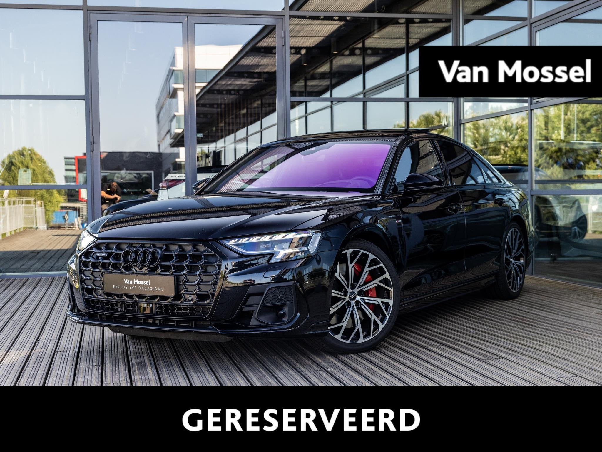 Audi A8 60 TFSI e quattro 462 PK | S-line l Adaptive Cruise, Auto's, 12 maanden, Gebruikt, 2995 cc, Zwart