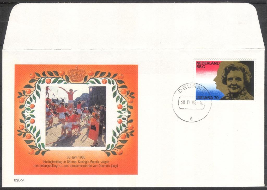 OSE54 - Koninginnedag 1986 - Deurne, Postzegels en Munten, Verzenden, Envelop
