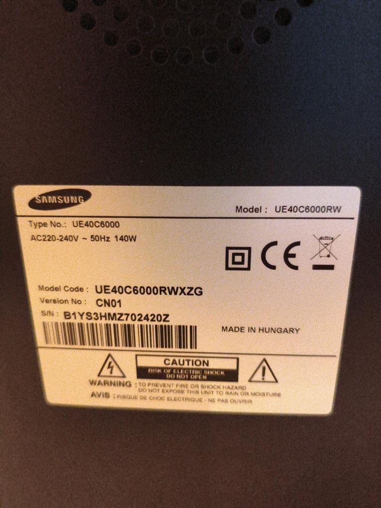 Samsung UE40C6000RW 40 inch Full HD LED TV, Ophalen, 50 Hz, Samsung, 100 cm of meer