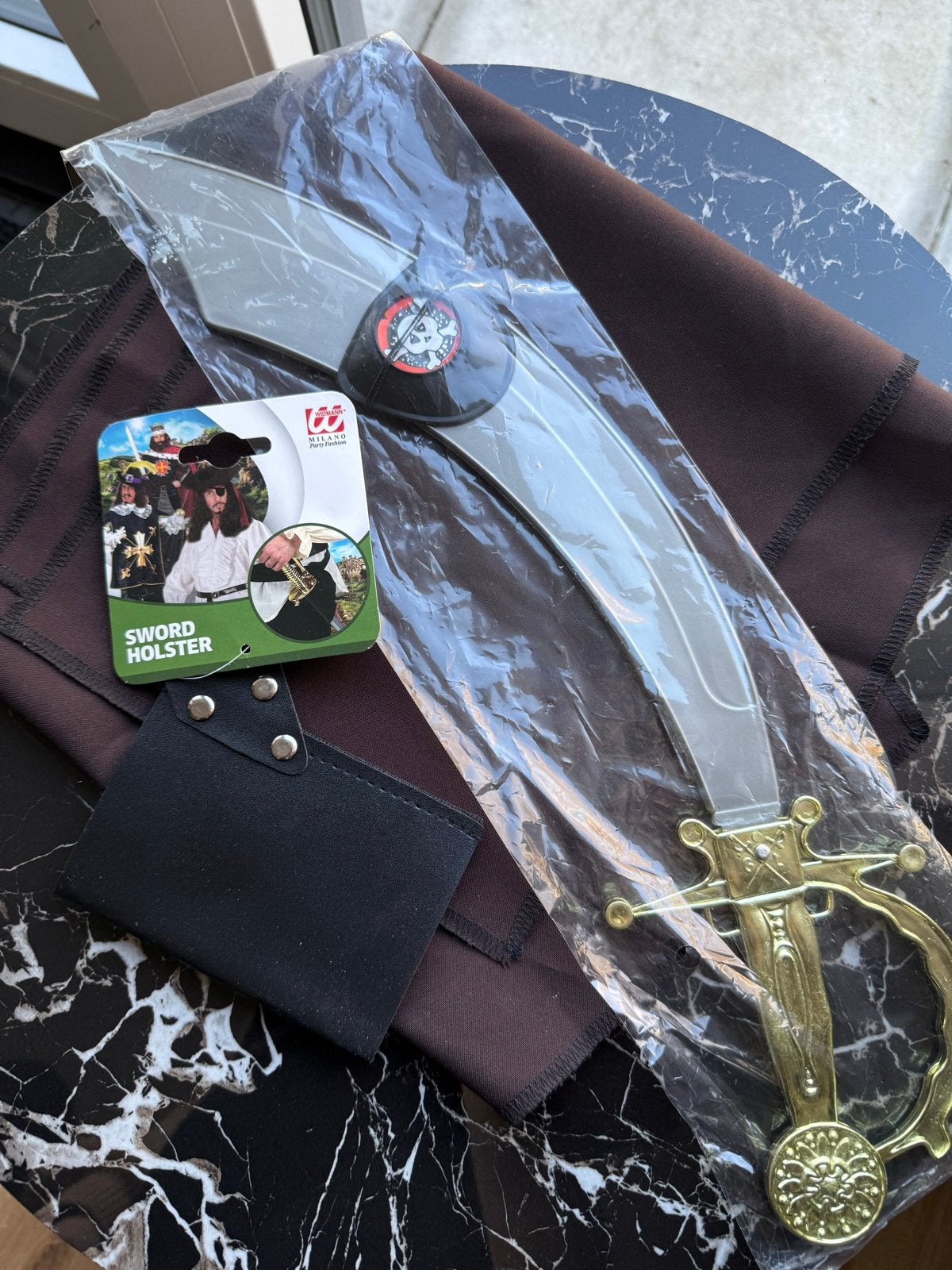 Piratenzwaard met holster - Nieuw in verpakking, Ophalen of Verzenden, Nieuw, Toneelattributen of Onderdelen