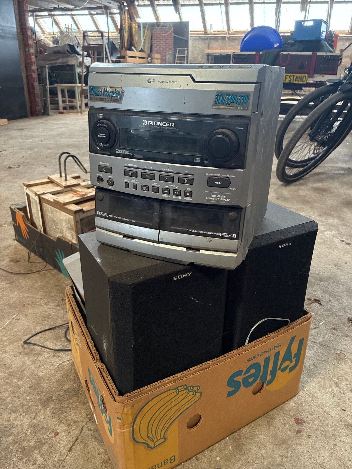 Pioneer Stereo Set met Sony Speakers - Gebruikt, Gebruikt, Cassettedeck, Pioneer, Losse componenten