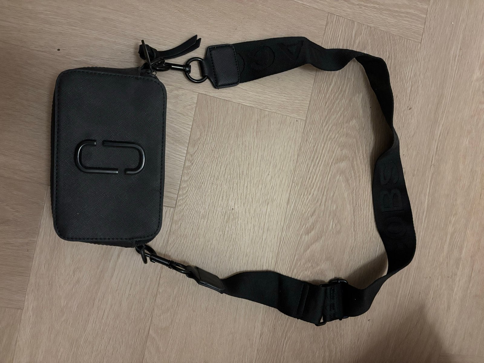 Marc Jacobs The Snapshot Crossbody Tas Zwart, Ophalen, Zo goed als nieuw, Zwart, Schoudertasje
