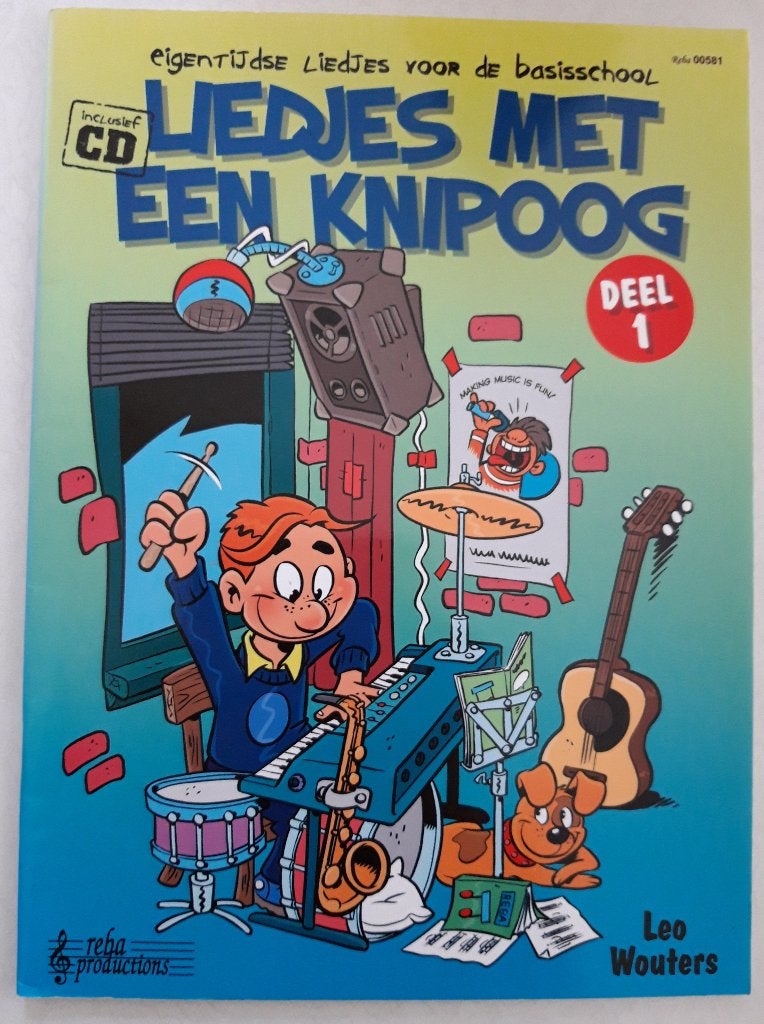 Bladmuziek Liedjes met een knipoog +CD Gitaar Piano Keyboard, Gebruikt, Keyboard, Ophalen of Verzenden, Thema