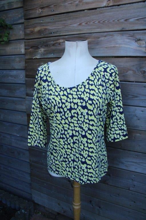Tuniek donkerblauw/ geel Juffrouw Janssen mt Xl Vaste prijs, Kleding | Dames, Blouses en Tunieken, Zo goed als nieuw, Maat 46/48 (XL) of groter