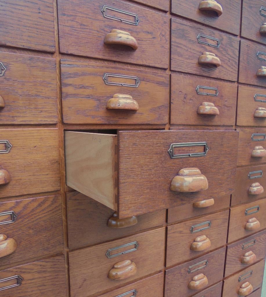 Ladekast apothekerskast winkelkast papierkast, Antiek en Kunst, Ophalen of Verzenden