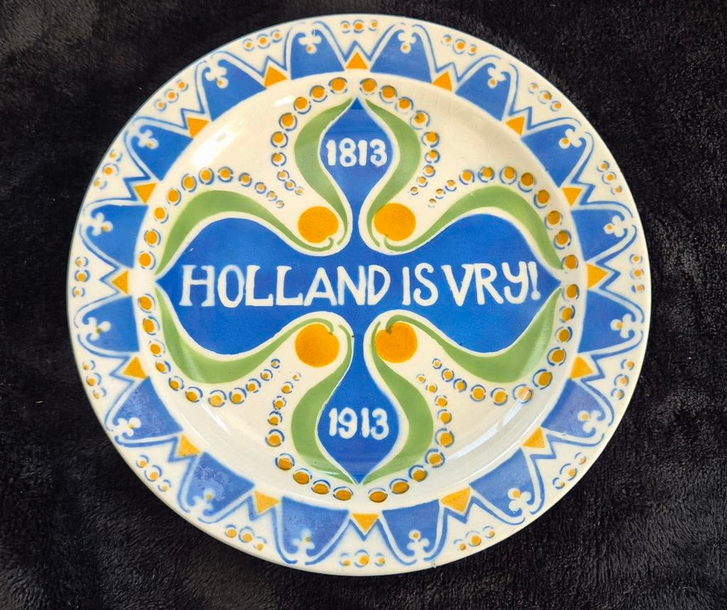 Historisch 'Holland is Vry!' herdenkingsbord 1813-1913, Ophalen of Verzenden