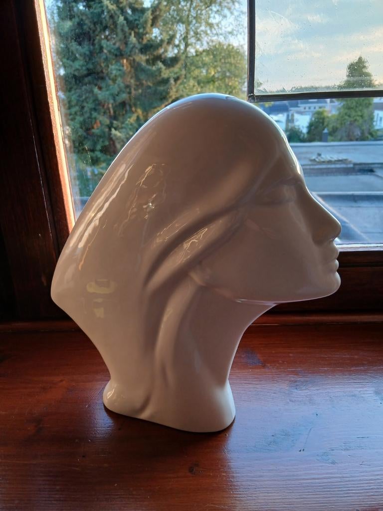 Prachtig Art Deco Stijl  gestileerd Hoofd keramiek, Ophalen of Verzenden