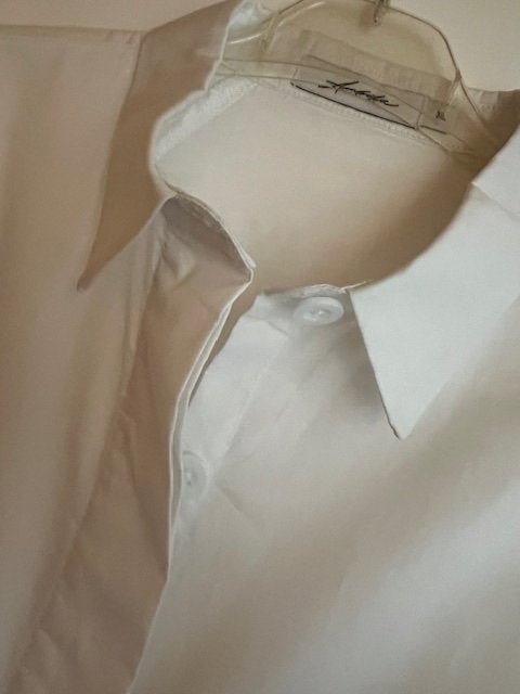 Ambika, prachtige witte bloes maat XL, met leuke details., Wit, Maat 46/48 (XL) of groter, Nieuw, Ophalen of Verzenden