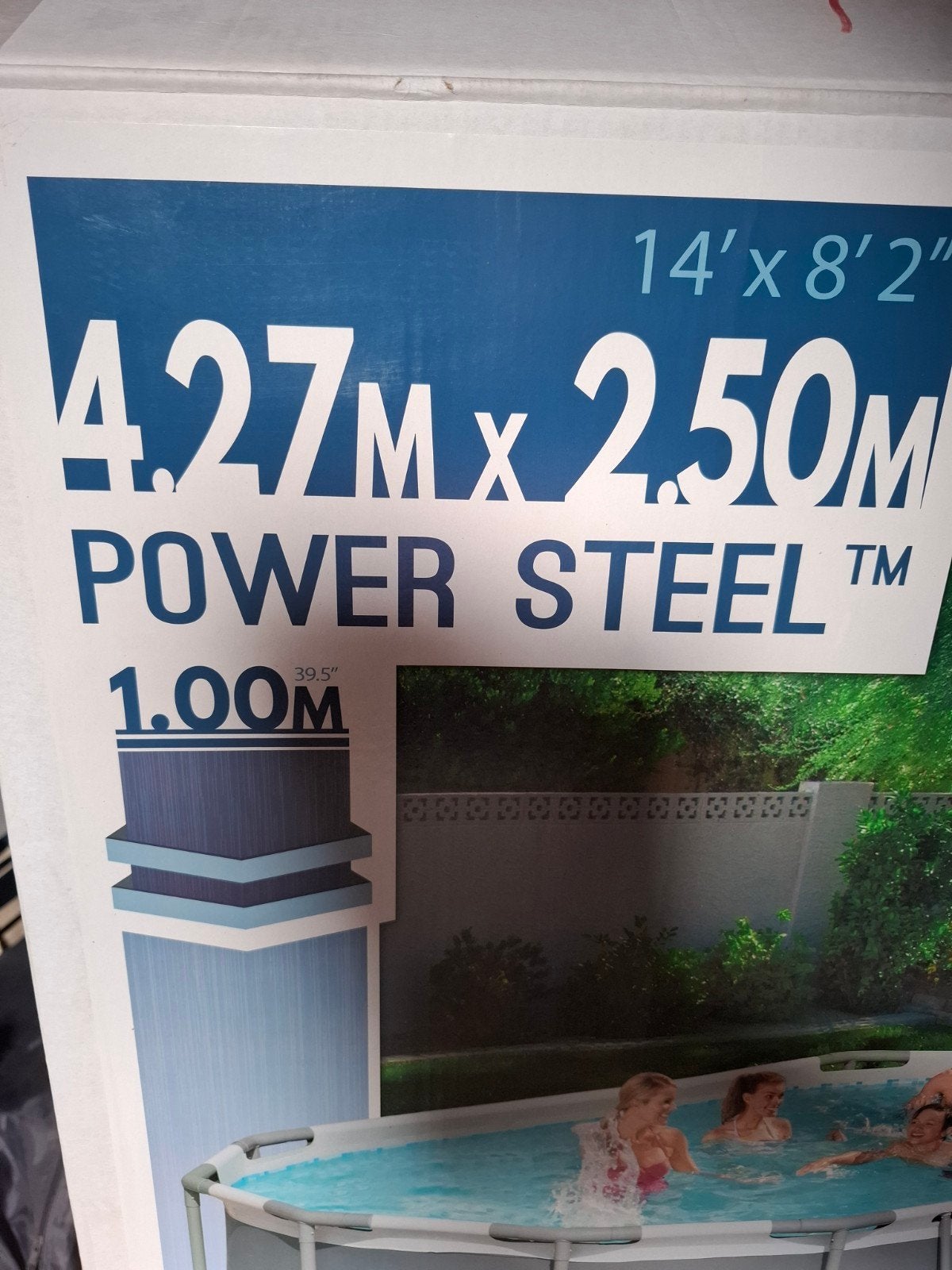 Bestway Power Steel Zwembad 4.27m x 2.50m met zandfilter, Tuin en Terras, Zwembaden, Ophalen, 200 tot 300 cm, 80 tot 120 cm, Rechthoekig