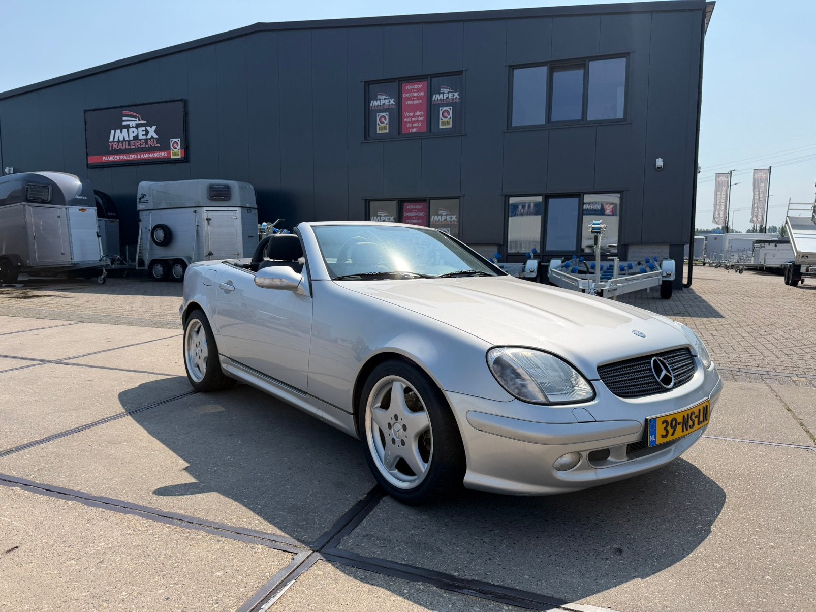 Mercedes-Benz SLK 3.2 Slk320 Roadster 2000 Grijs, 1305 kg, Achterwielaandrijving, Zwart, Cabriolet