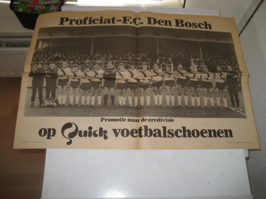 fc den bosch jaren 70 poster, Ophalen, Gebruikt, Overige binnenlandse clubs, Poster, Plaatje of Sticker