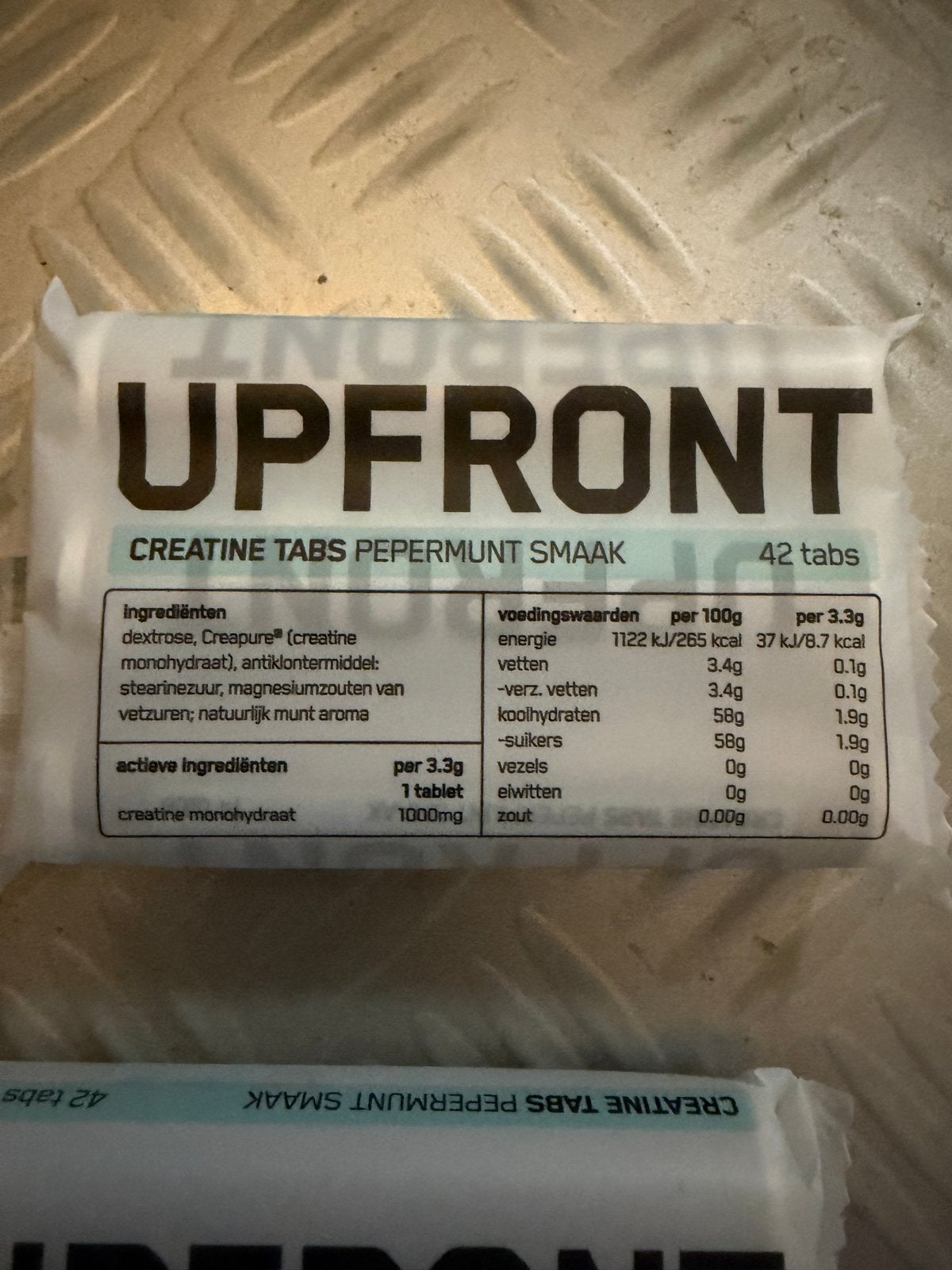 UPFRONT Creatine Tabs Pepermunt Smaak - 42 tabs, Ophalen of Verzenden, Nieuw, Poeder of Drank