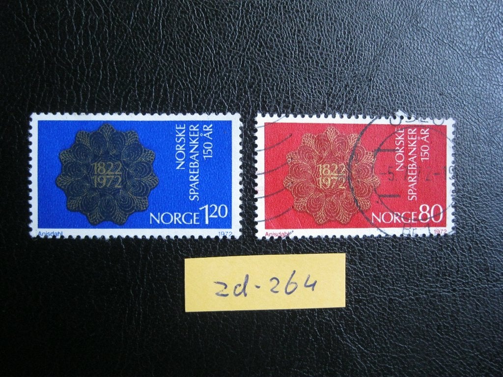 noorwegen - 150 jaar spaarbank 1972 (zd-264), Ophalen of Verzenden, Noorwegen, Gestempeld