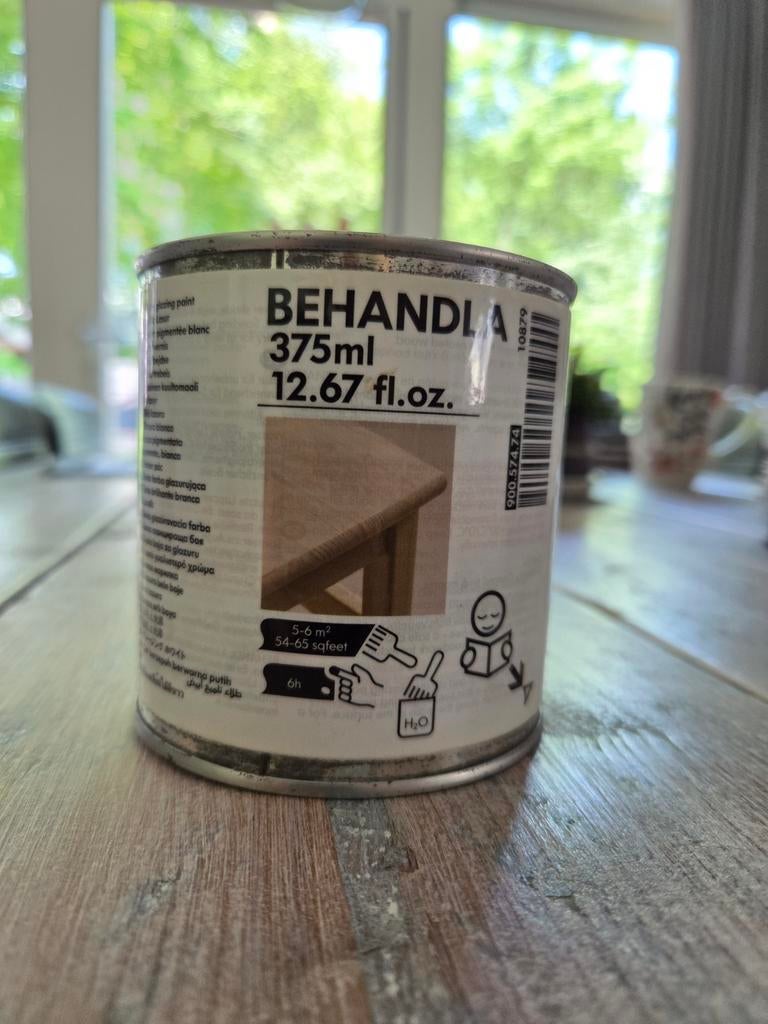IKEA BEHANDLA Houtlazuur Wit 375ml, Ophalen, Nieuw, Wit