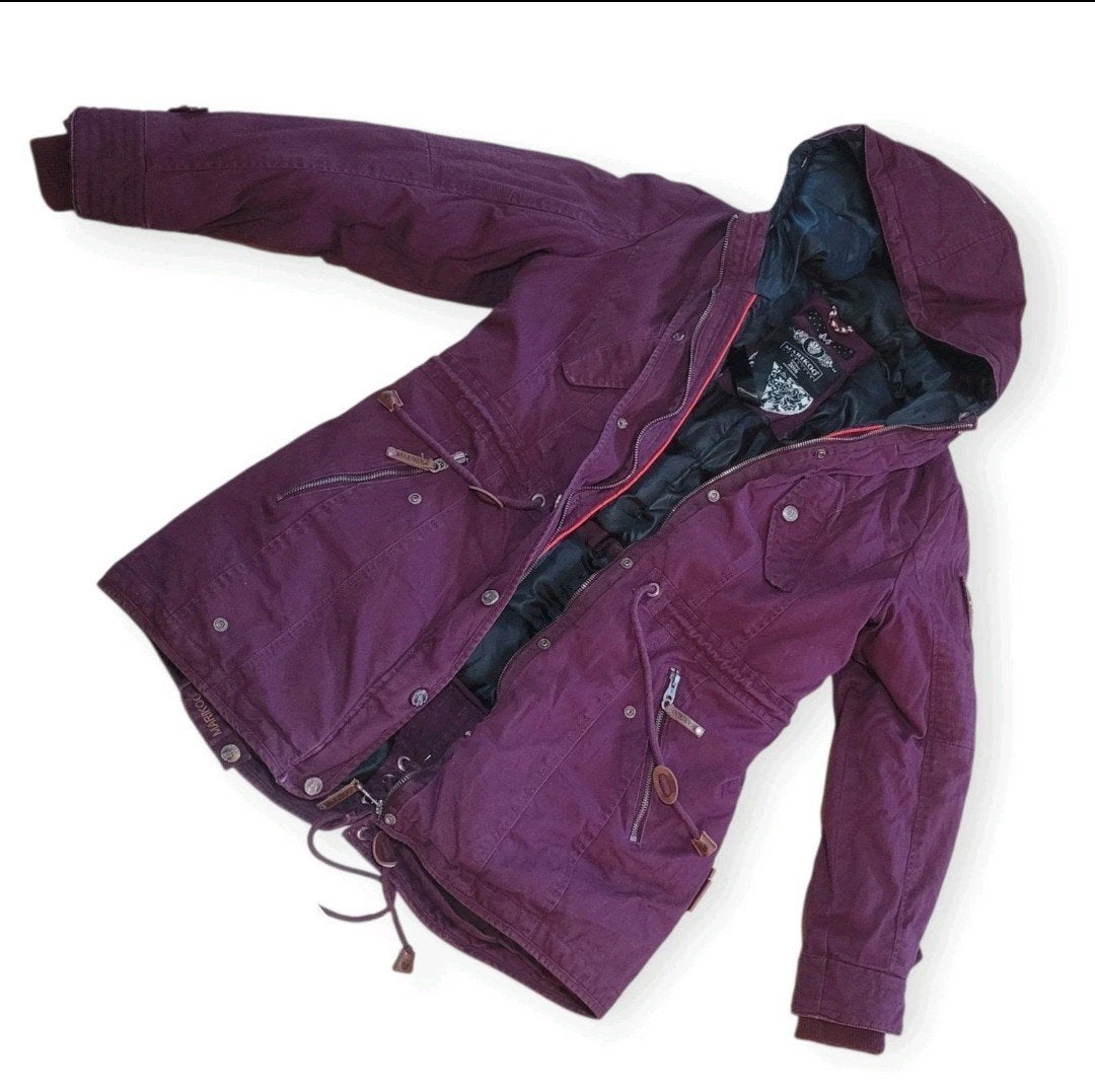 Aubergine paarse winter jas 42 Marikoo, Kleding | Dames, Marikoo, Paars, Maat 42/44 (L), Ophalen of Verzenden