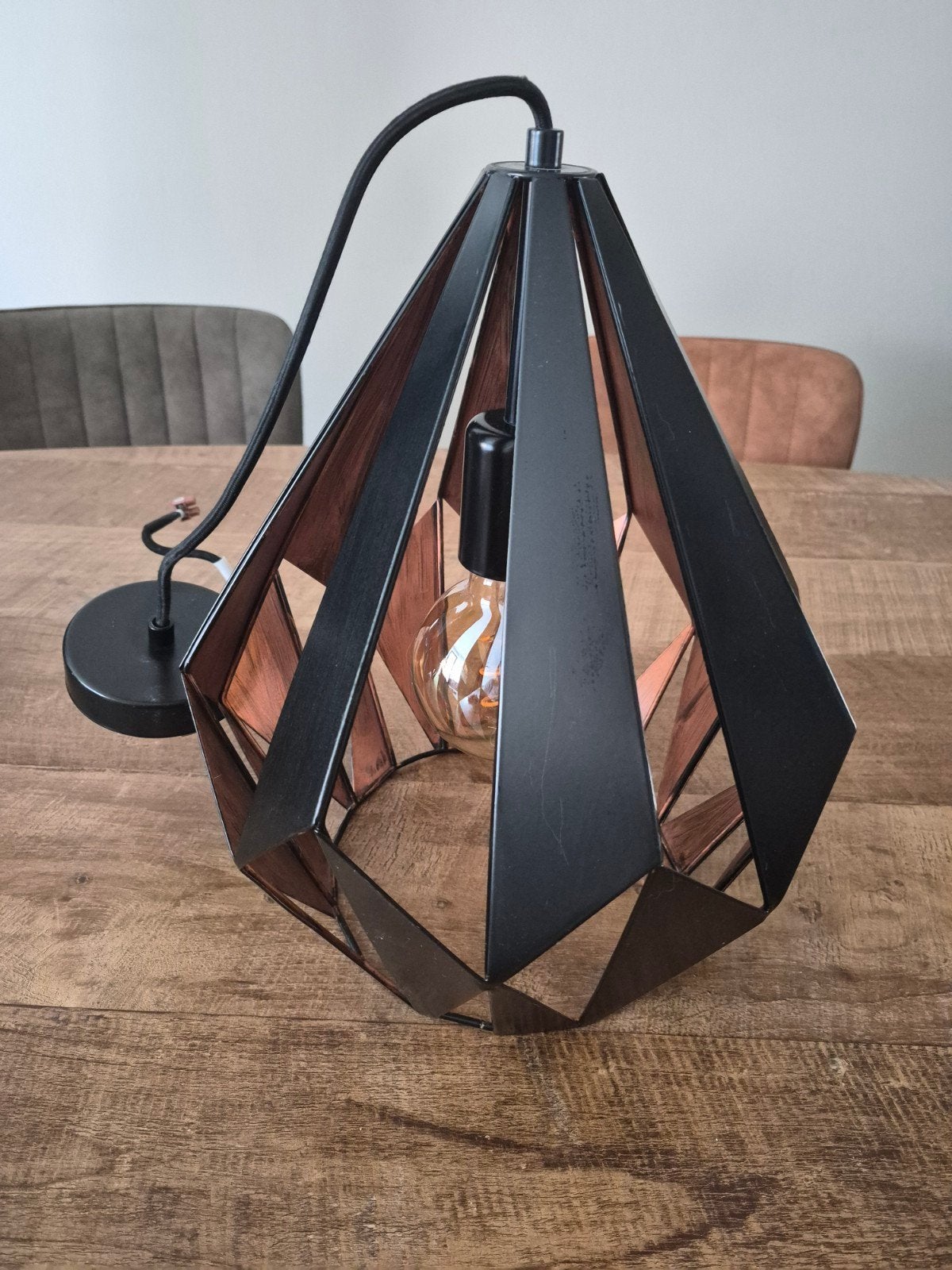 Hanglamp Eglo, Huis en Inrichting, Ophalen, Gebruikt, E27 (groot), Metaal