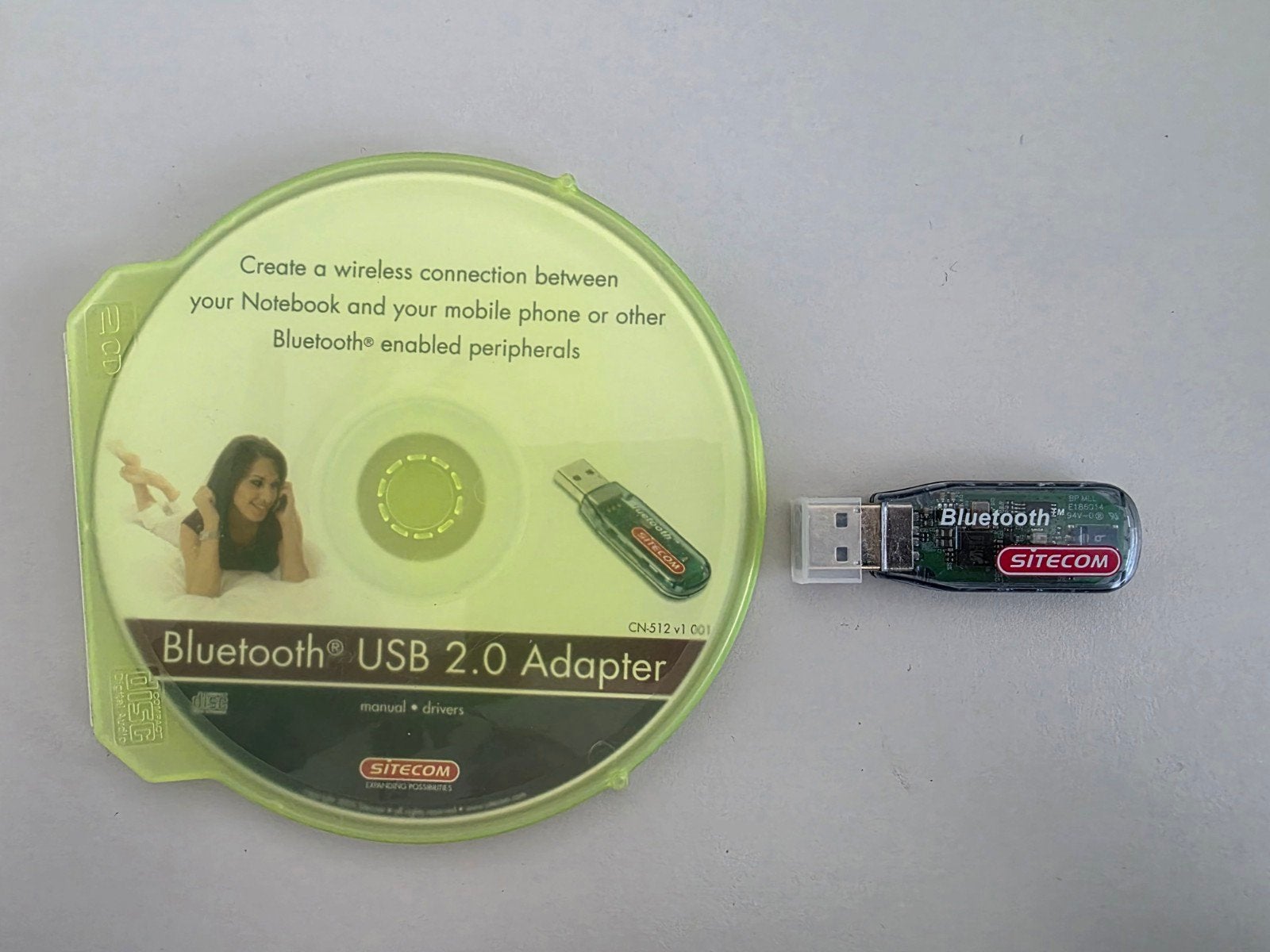 Sitecom Bluetooth USB 2.0 Adapter met drivers, Ophalen of Verzenden, Gebruikt