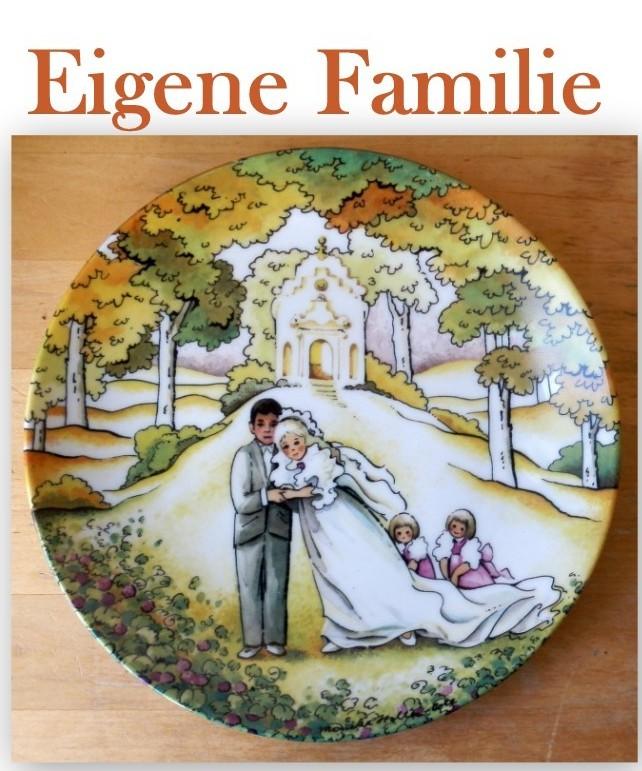 Wandbord Eigene familie Geschilderd door M Heller, Huis en Inrichting, Woonaccessoires | Wanddecoraties, Ophalen of Verzenden