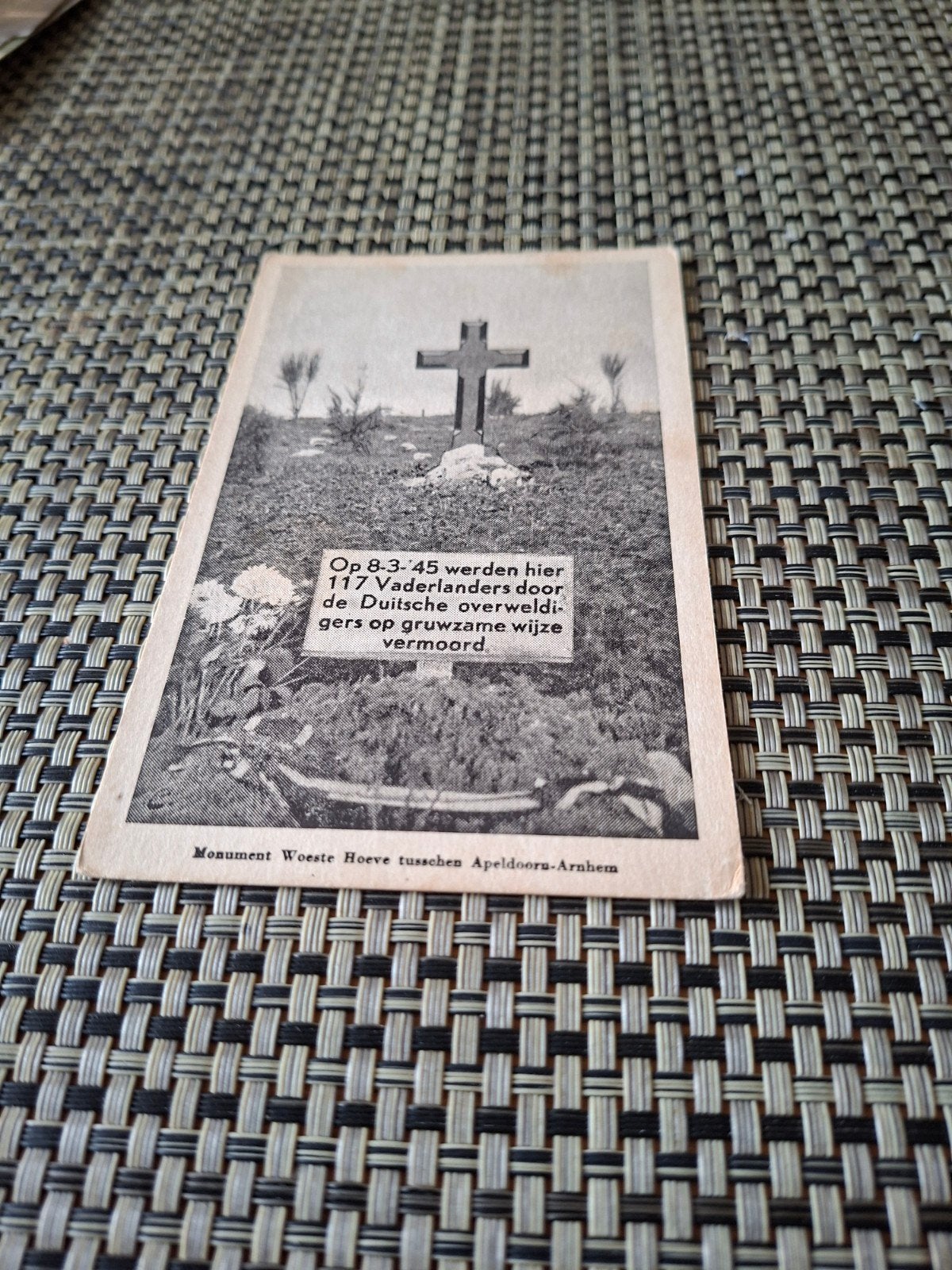 Monument Woeste Hoeve Apeldoorn-Arnhem, Ophalen of Verzenden, 1940 tot 1960, Ongelopen, Gelderland