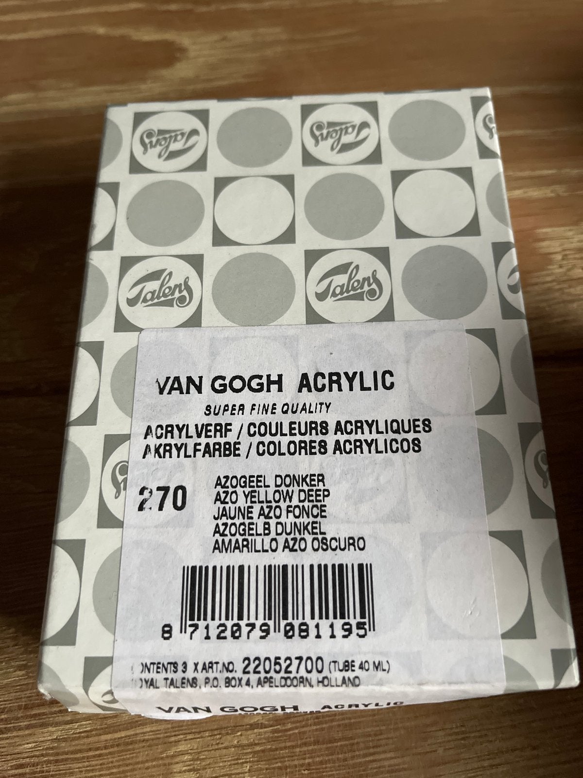 Van Gogh Acrylverf Set - 3 Tuben (40ml), Hobby en Vrije tijd, Ophalen of Verzenden, Nieuw, Acrylverf