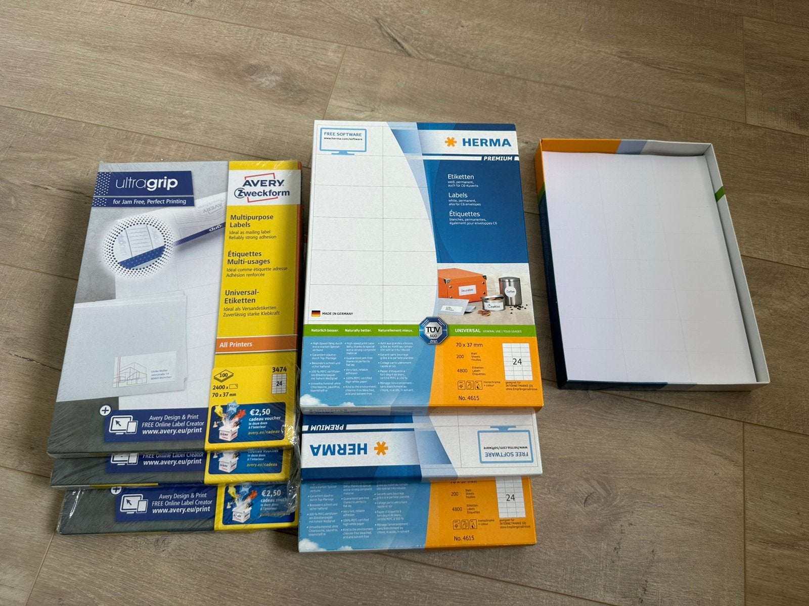 Herma en Avery labels 24 per vel 70x37mm, Ophalen of Verzenden, Nieuw