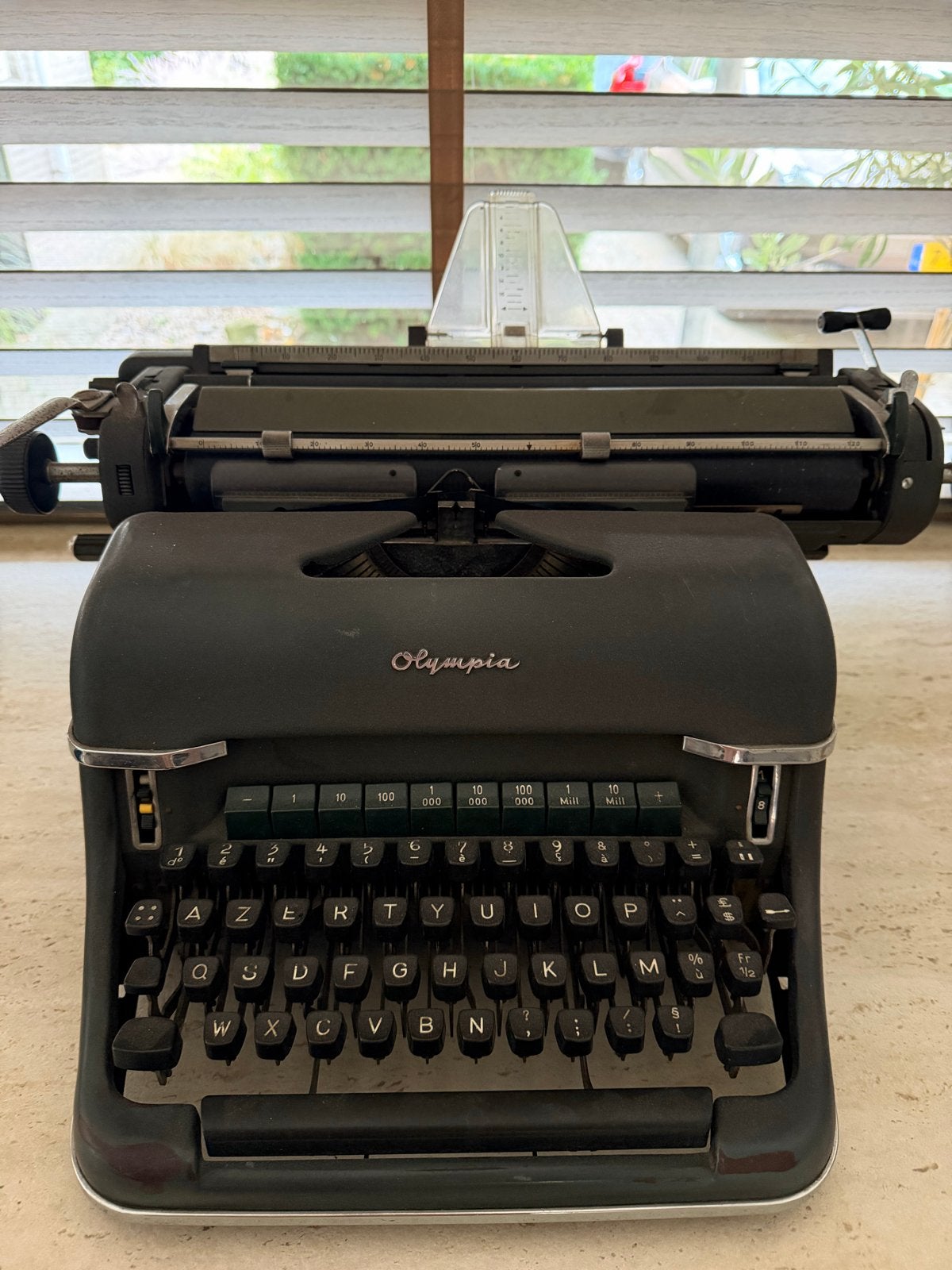 Zeldzame Olympia SG1 typemachine met decimale tabulator, Ophalen of Verzenden, Gebruikt