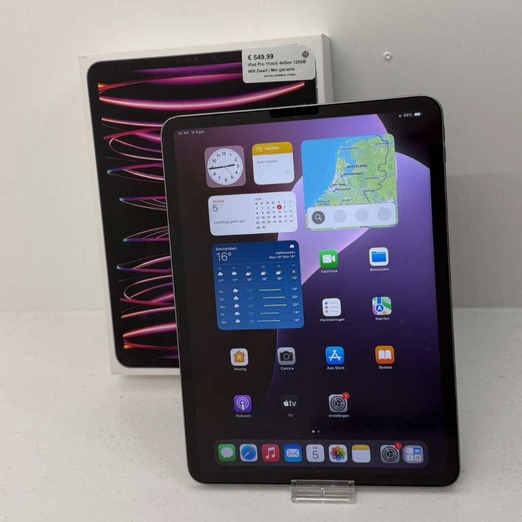 iPad Pro 11inch 4eGen 128GB Wifi Zwart | Met garantie, Computers en Software, Apple iPads, 10 inch, Dordrecht@usedproducts.nl