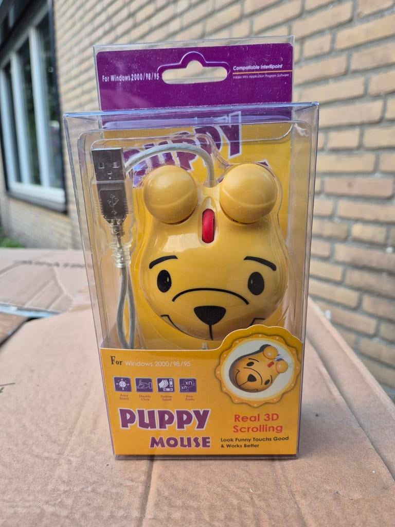 Nieuwe Puppy Muis (Winnie de Poeh) - Bedraad USB, Computers en Software, Muizen, Rechtshandig, Muis, Nieuw, Ophalen of Verzenden