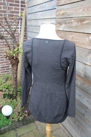 Jurk/ Tuniek zwart/ bruin Mc Planet mt 38 travelstof Vaste, Maat 38/40 (M), MC Planet, Zwart, Ophalen of Verzenden