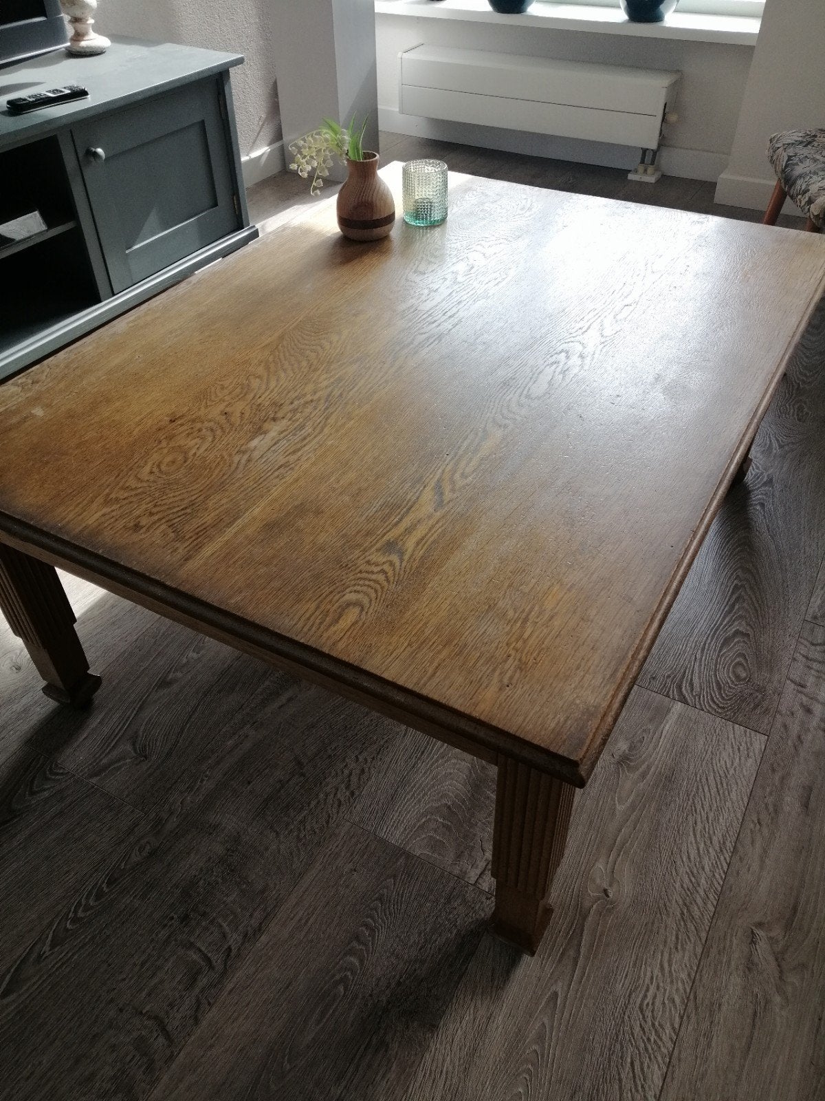 Eiken salontafel, Ophalen, Rechthoekig, 100 tot 150 cm, 50 tot 100 cm
