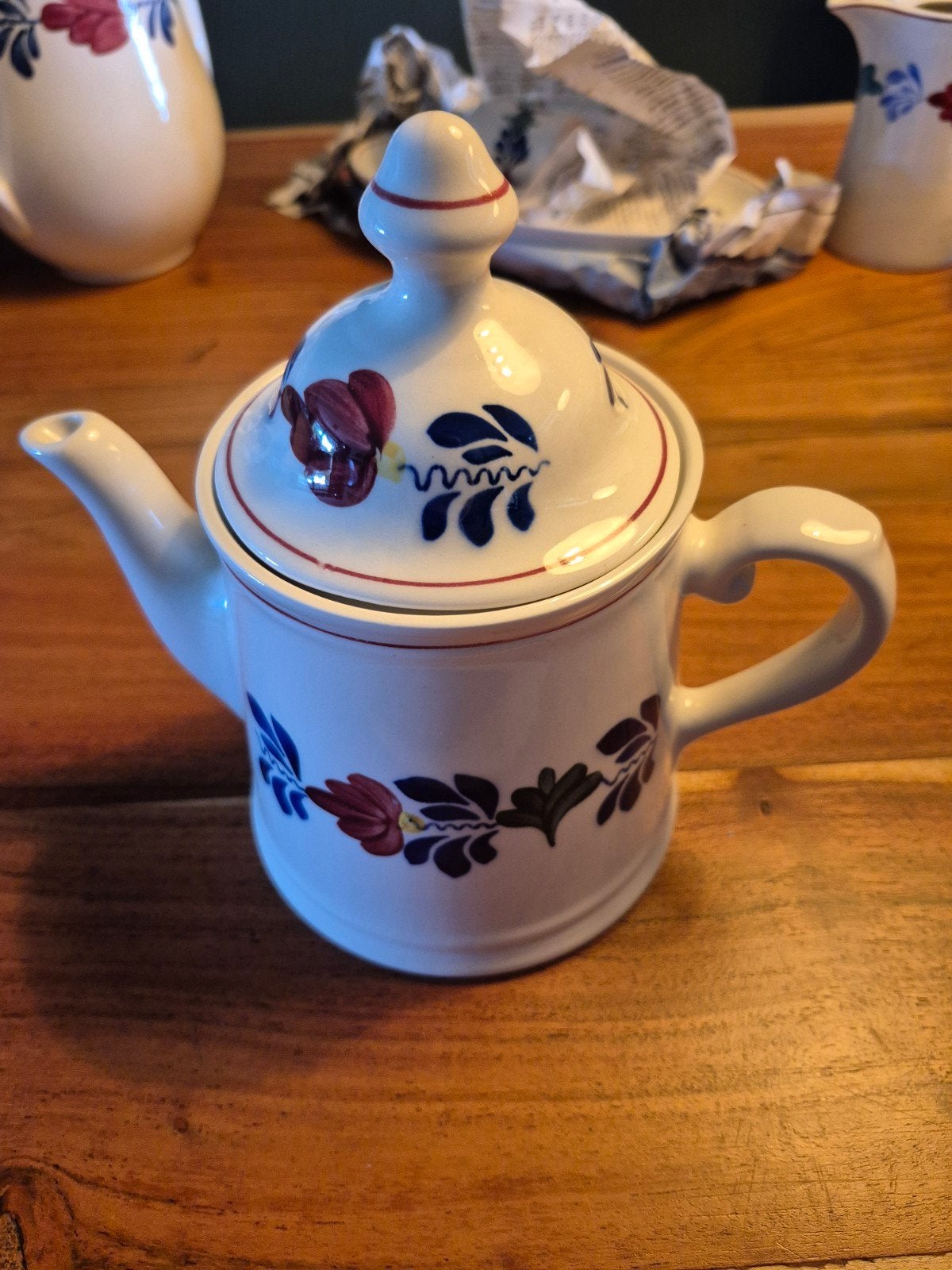 Boerenbont theepot van Royal Boch, Ophalen of Verzenden