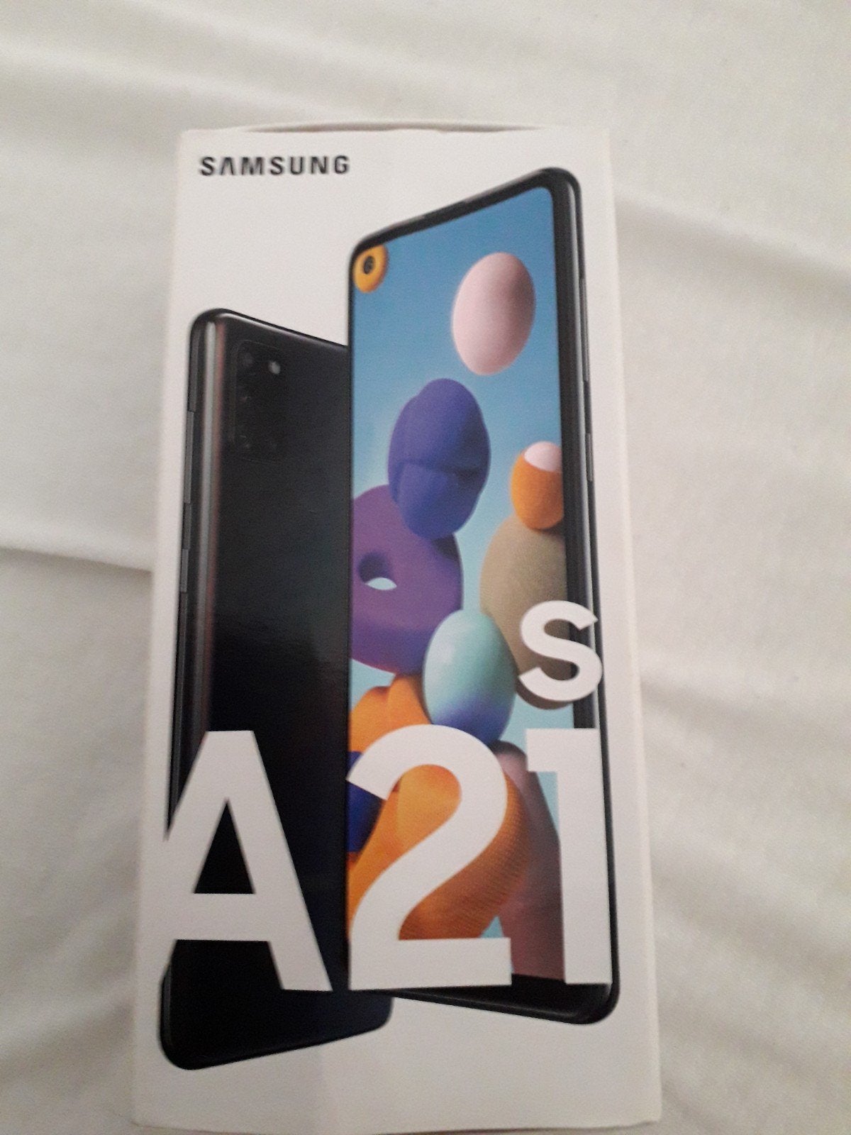 Samsung Galaxy A21s met hoesje en oplader, Ophalen, Gebruikt, Blauw, Touchscreen