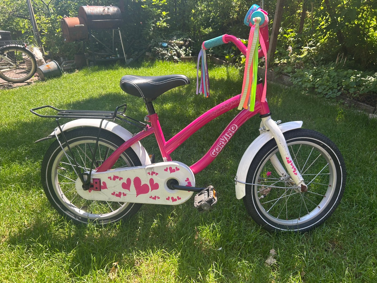 Corvino kinderfiets - 16 inch, Ophalen, Gebruikt, Terugtraprem, 16 tot 20 inch