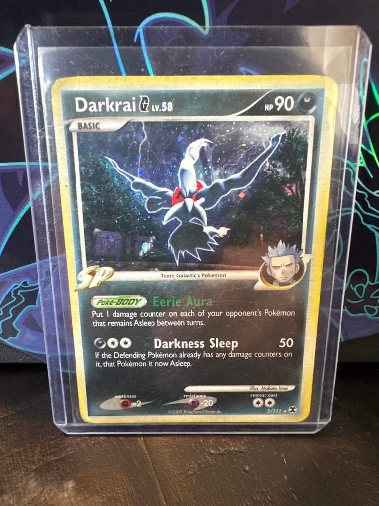 Darkrai Lv.58 Pokémon Kaart - Team Galactic's Pokémon, Ophalen, Gebruikt, Losse kaart