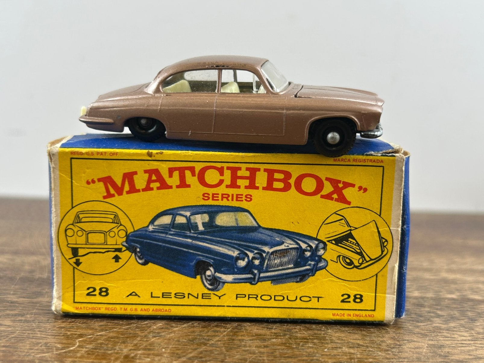 Matchbox 28 Mark Ten Jaguar, Ophalen of Verzenden, Zo goed als nieuw, Auto, Matchbox