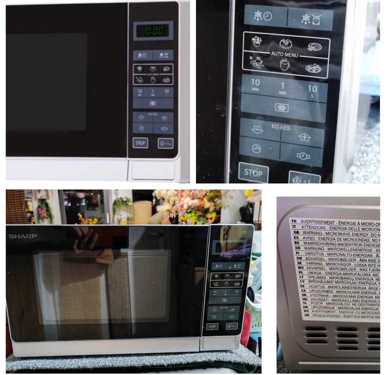 Sharp R-242 WW - solo microwave - freestanding - magnetron, Witgoed en Apparatuur, Magnetrons, Zo goed als nieuw, Draaiplateau