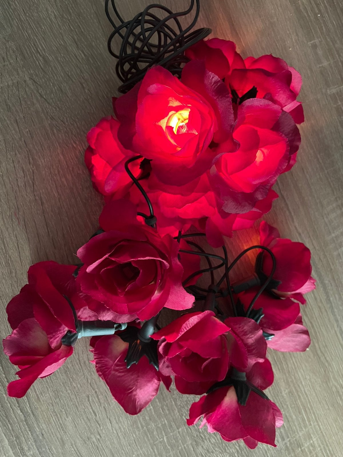 Rozen led verlichting, Hobby en Vrije tijd, Feestartikelen, Ophalen, Zo goed als nieuw, Versiering