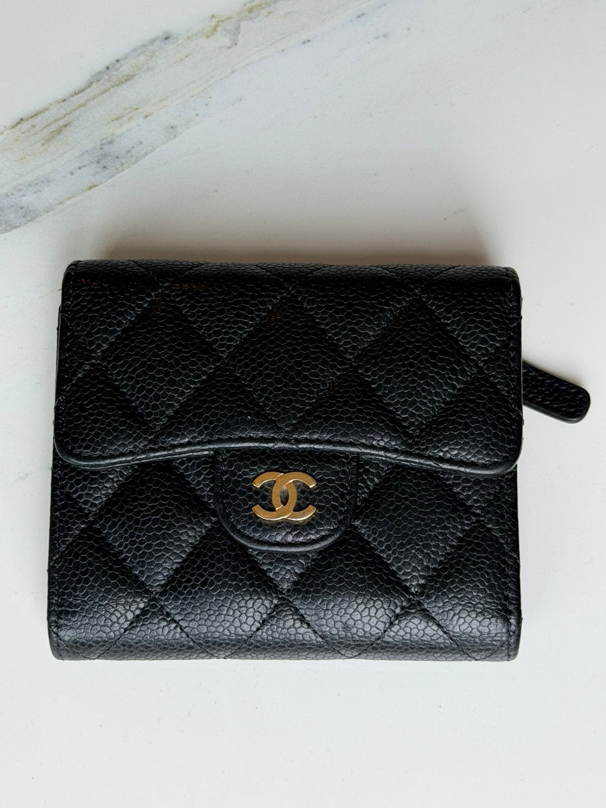 Chanel Classic gewatteerde portemonnee – zwart – origineel, Sieraden, Tassen en Uiterlijk, Ophalen of Verzenden, Zo goed als nieuw