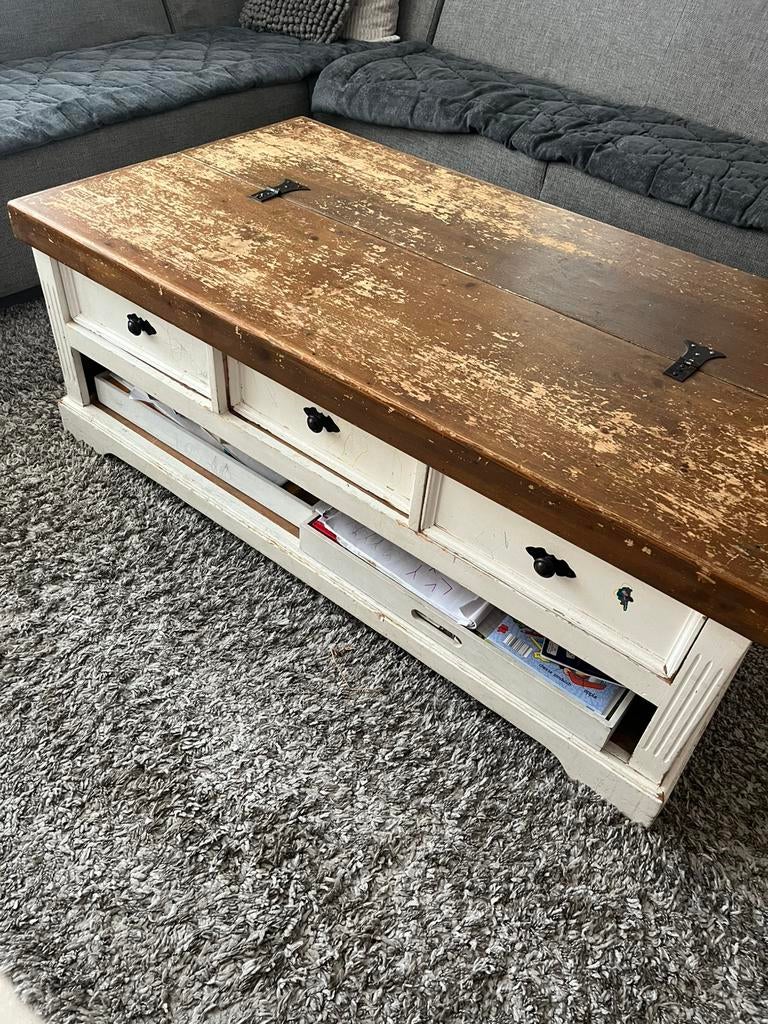 Klooster salontafel, Gebruikt, 100 tot 150 cm, Landelijk, Rechthoekig