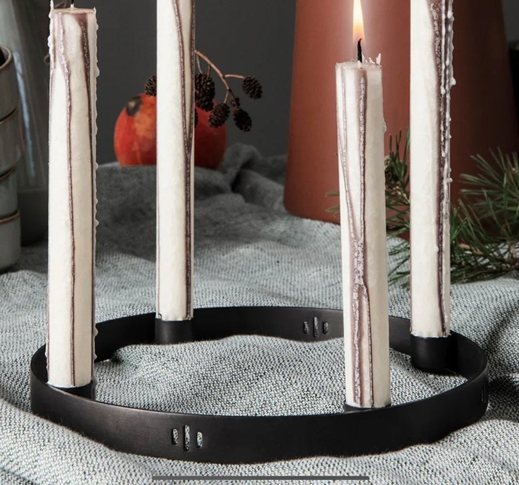Ferm Living candle holder zwart brass nieuw twv € 69,00!, Overige materialen, Info@fermliving.nl, Nieuw, Ophalen of Verzenden