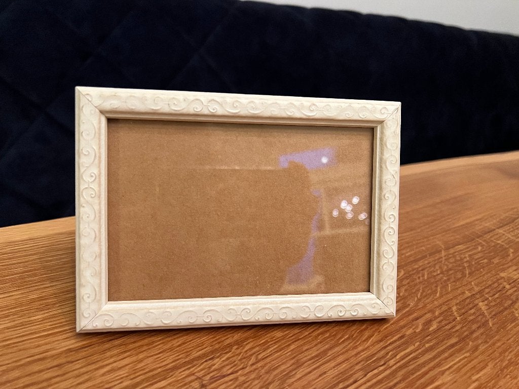 Witte houten fotolijst 10x15cm, Audio, Tv en Foto, Fotografie | Fotolijsten, Ophalen of Verzenden, Zo goed als nieuw